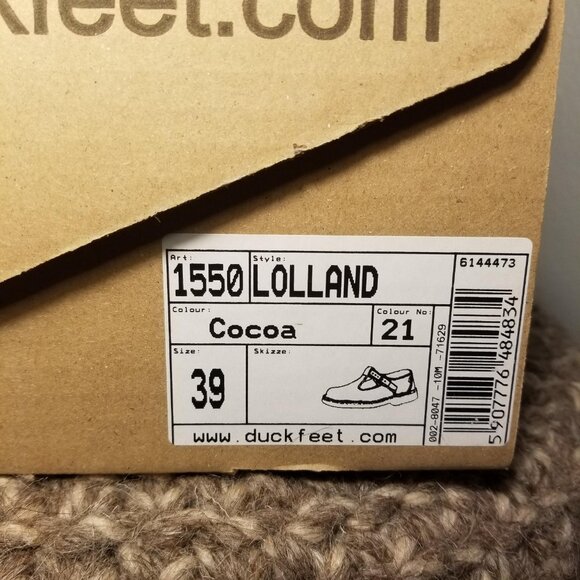 Duckfeet Lolland Shoes size 39/color Cocoa - Picture 8 of 8